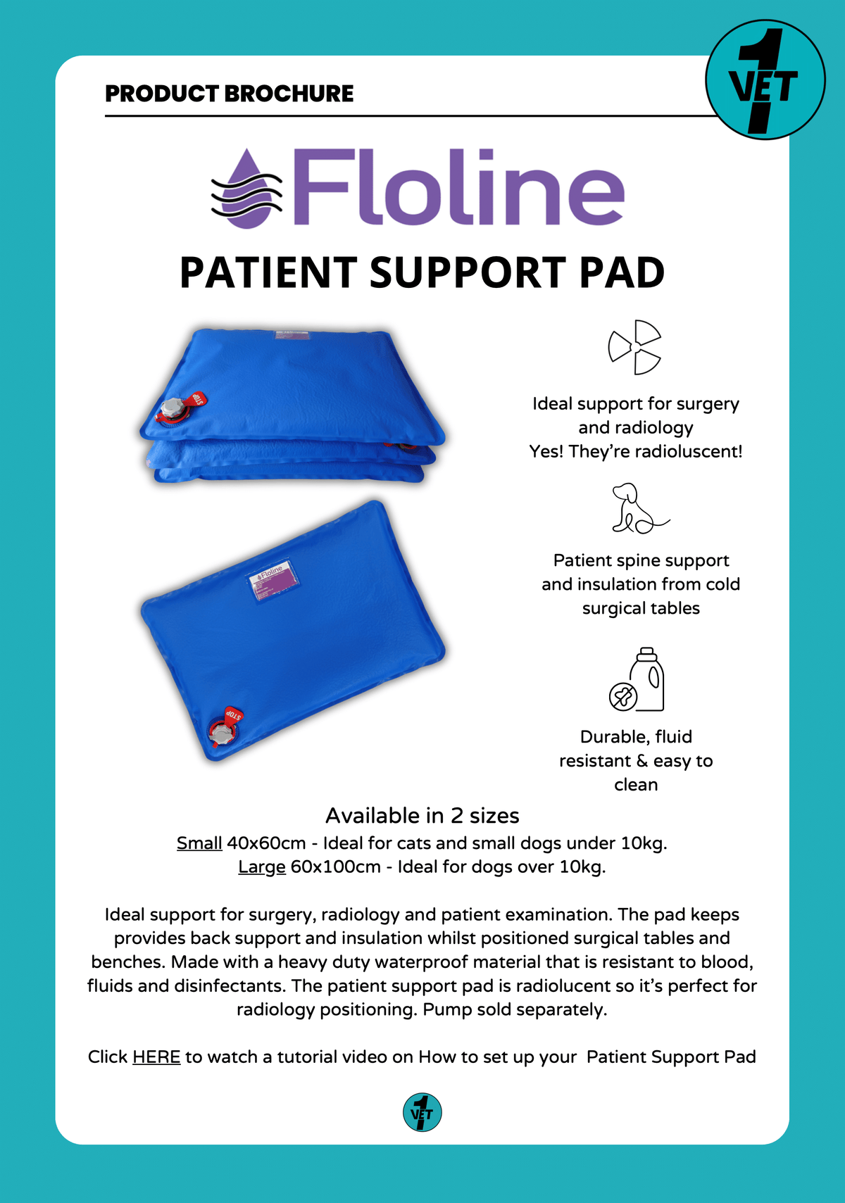 Floline Patient Support Pad - Large 60x100cm