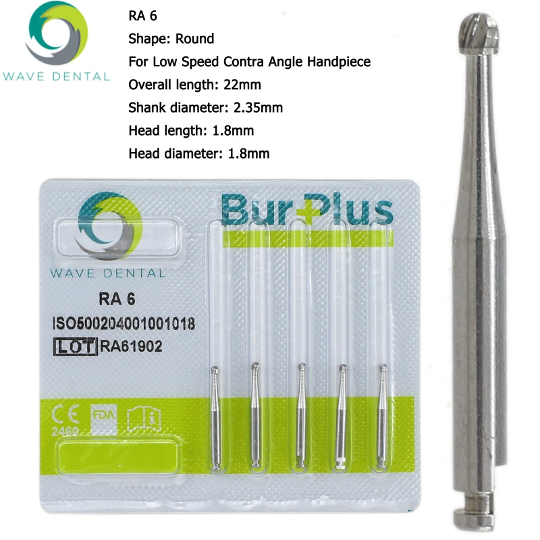 Dental Carbide Burs – 19mm RA (Various Codes Available) - Pack of 5