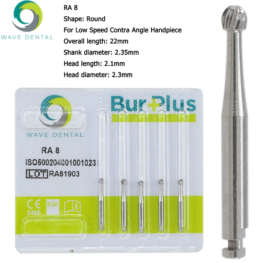 Dental Carbide Burs – 19mm RA (Various Codes Available) - Pack of 5