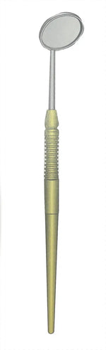 Periodontal mirror with yellow handle -