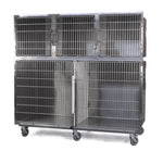 Cage Bank 18051 S/Steel Mobile & Divider - 2 Level