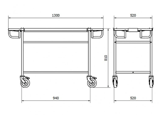 Veterinary Stretcher Trolley
