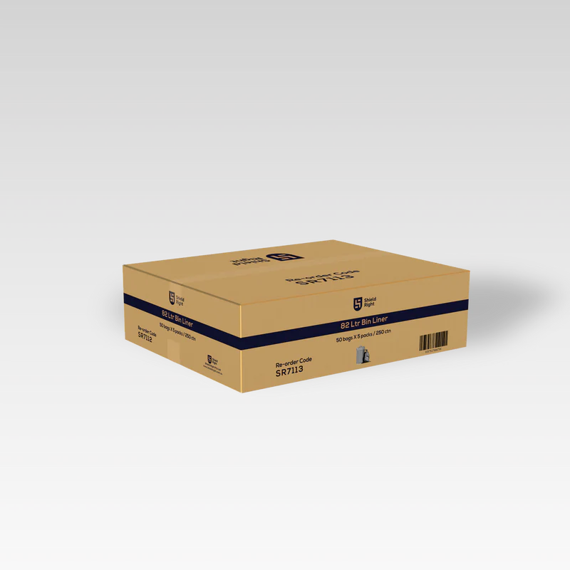 Bin Liner 82L - Black (Pack of 50)