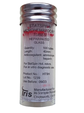 40mm Micro Hematocrit (red) Hep 100