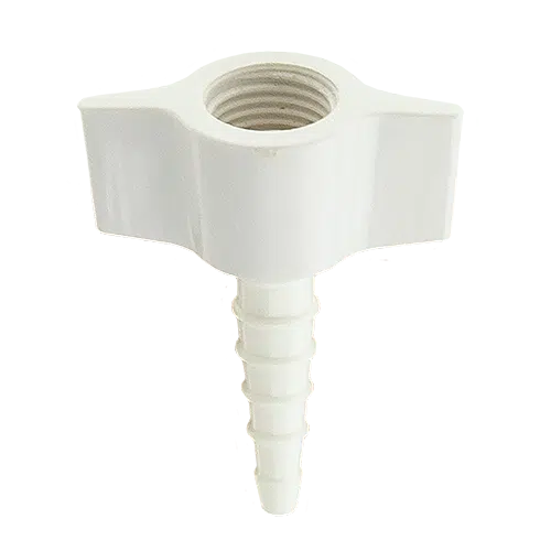 Oxygen flowmeter plastic hose barb