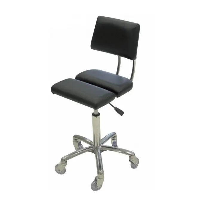 Stool - Dove Black Cutting Stool with Chrome Base Clik N Clean Wheels