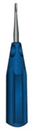 Winged elevator 3mm Blue aluminium anodised -