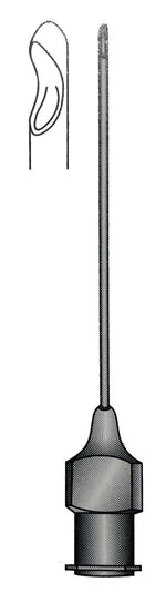 Lacrimal duck cannula - Size: 30mm straight olive tip