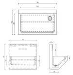 Single Scrub Sink SS - 700X520X830mm