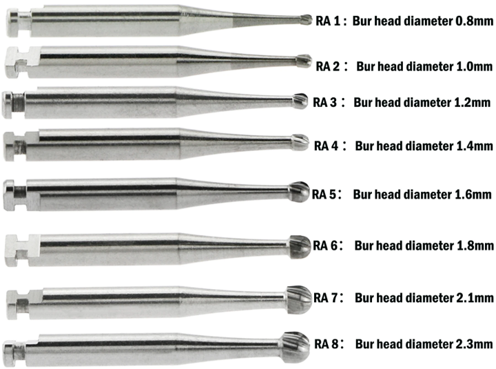 Dental Carbide Bur RA 8 19mm (Pack of 5)