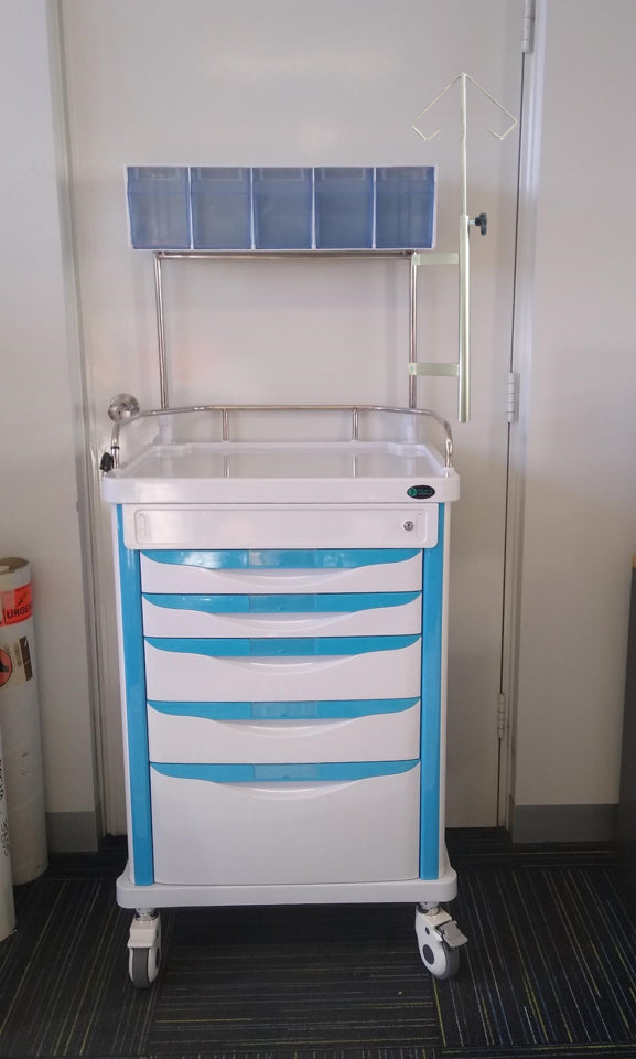 Vet1 Anaesthesia trolley 5 drawer
