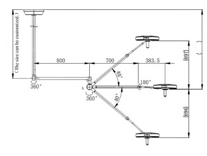 CLED38 LED Ceiling Mounted Procedure Light 100,000 LUX