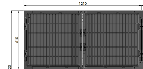 Cage Pod Single Stainless Steel 121cm x 61cm D/Door
