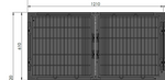 Cage Pod Single Stainless Steel 121cm x 61cm D/Door