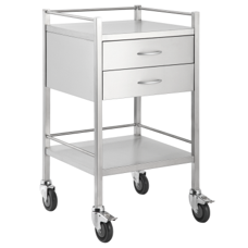 S/S Trolley - Single - 2 Drawer 50x 50x90