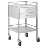 Stainless Steel 2 Drawer Single Trolley