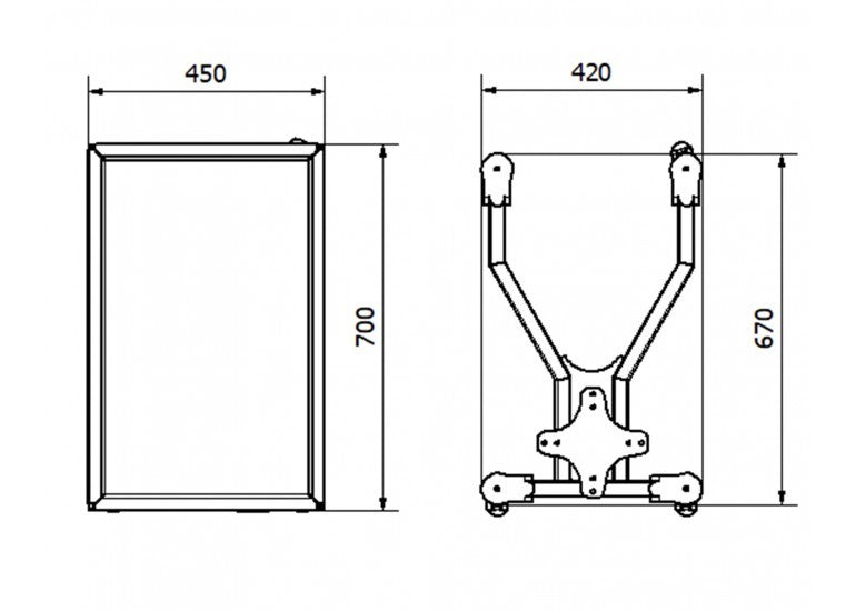 Surgical Instrument Table - Hydraulic Adj
