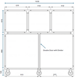 Cage Bank 2180 S/Steel Mobile & Divider