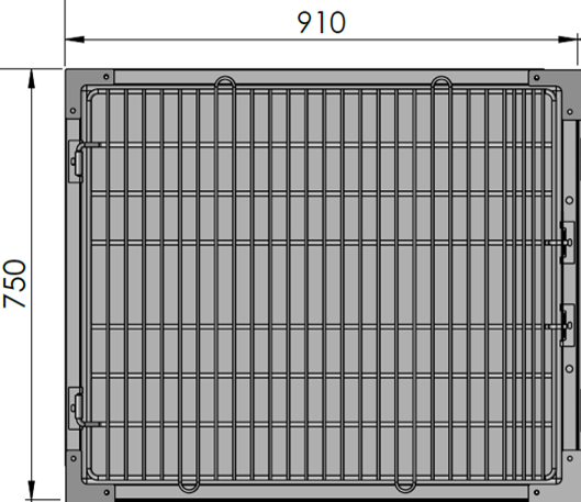 Cage Pod Single S/Steel 91cm x 75.5cm