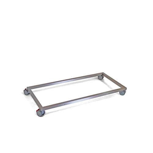 Cage Base Stainless Steel 120cm - 4 Wheels with Brakes