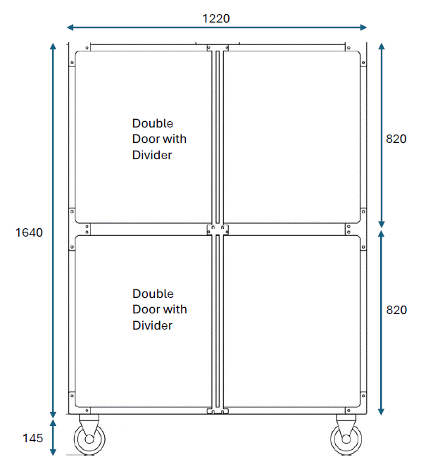 Cage Bank 6120 S/Steel Mobile & Dividers
